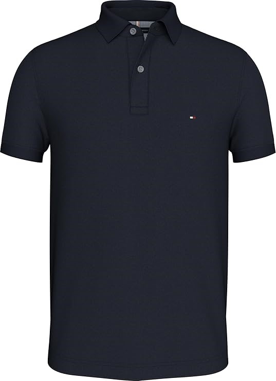 TOMMY HILFIGER Men's IM 1985 Slim Polo, Size S, Desert Sky (DW5), MW0MW2688