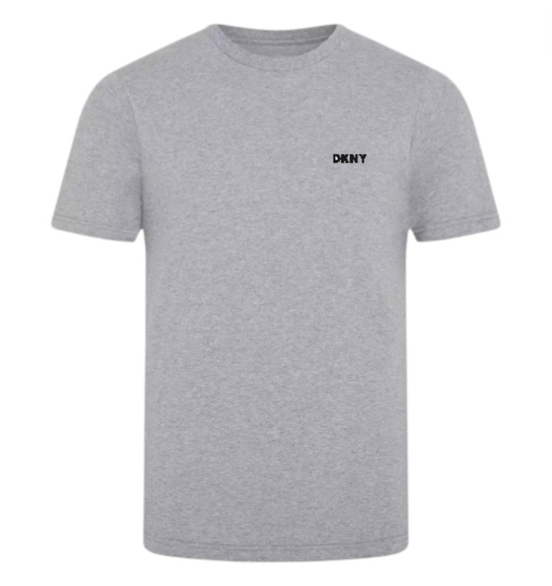 DKNY Men's Logo Tee, Size 2XL, 100% Cotton, Grey (GRY). Buyers Note - Disc
