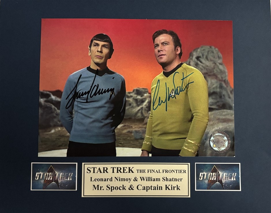 NIMOY & SHATNER DUAL SIGNED 'STAR TREK'