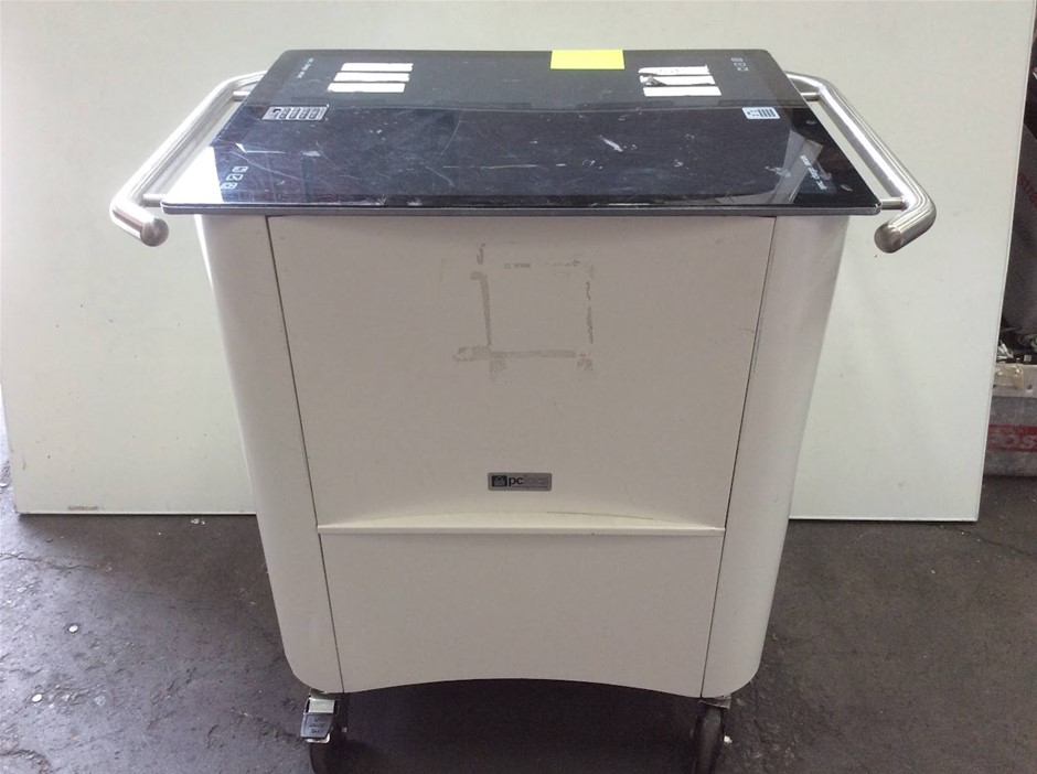 PC Locs Mobile Device Charging Cart + PC Locs 16 SCB USB Charging Sync Box