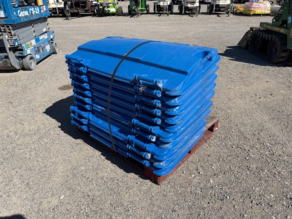 10 x Blue Plastic Bin Lids