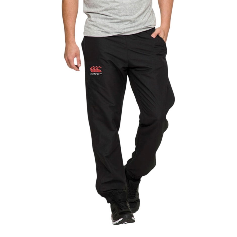 CANTERBURY Men's CCC Zip Track Pant, Size 3XL, 100% Polyester, Black (989),