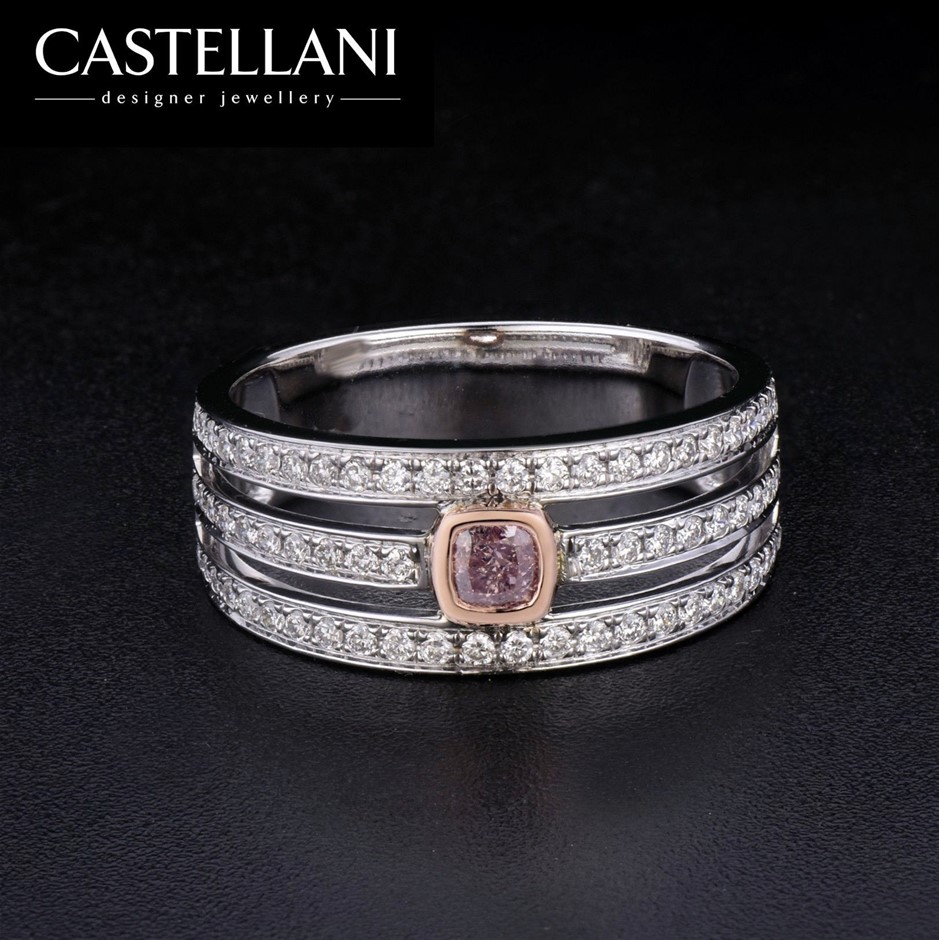 0.56tcw Fancy Pink Diamond Gold Ring