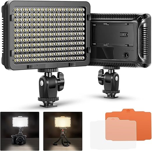 NEEWER on Camera Video Light Photo Dimmable 176 LED Panel with 1/4" Thread