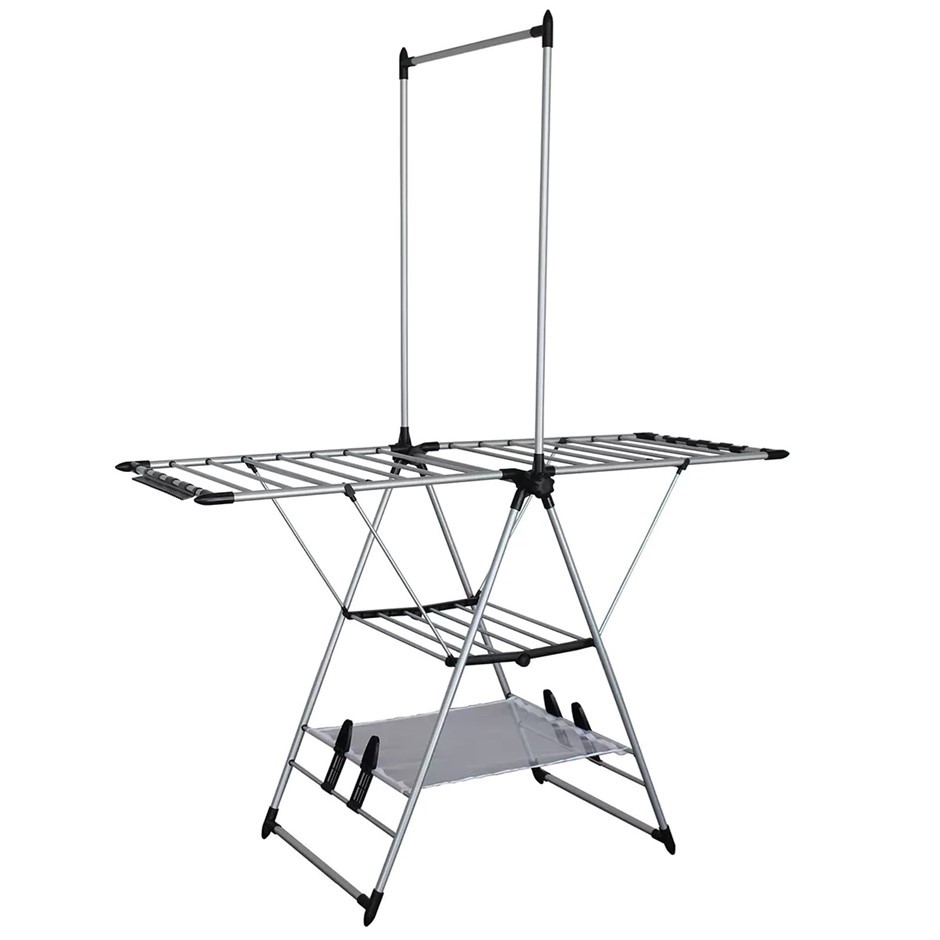 MESA Gullwing Deluxe Clothes Drying Rack With Mesh Shelf. NB: Minor use, no