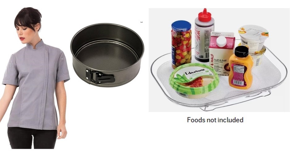 BUNDLE of 3: MAXWELL & WILLIAMS Cake Pan (20.5cm) + CHEF WORKS Women's Spri