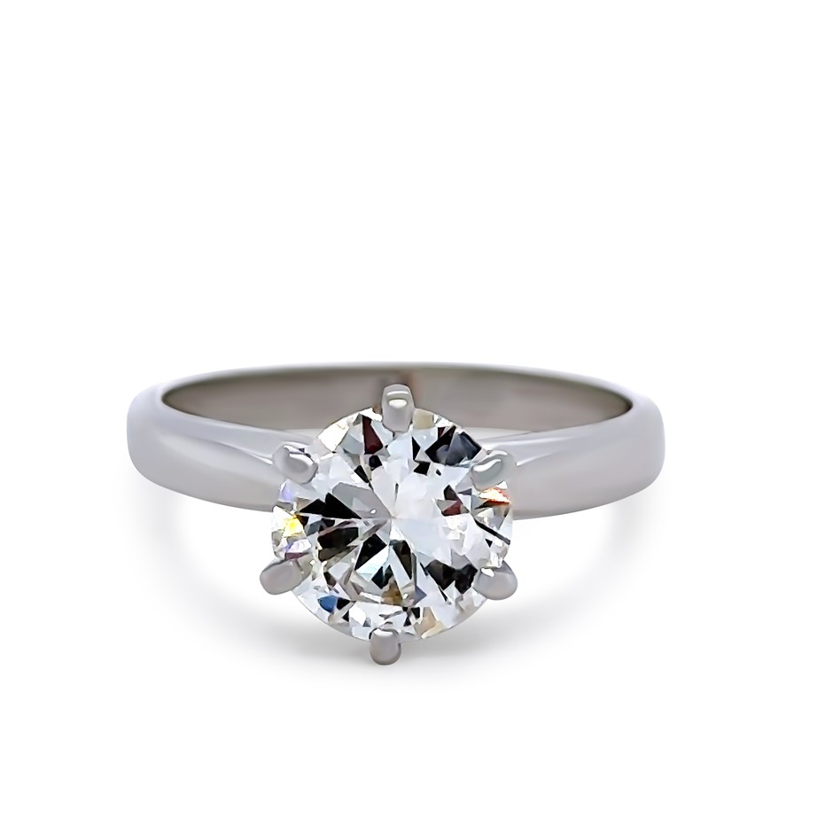 Platinum Diamond Engagement Ring 1.48ct
