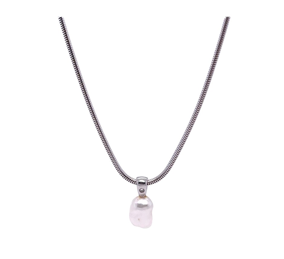 Paspaley 18ct White Gold Kechi Pearl Necklace 9.3g