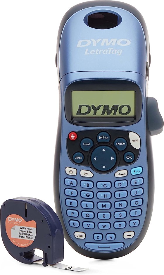 DYMO LetraTag LT-100H Handheld Label Maker, Blue.  Buyers Note - Discount F