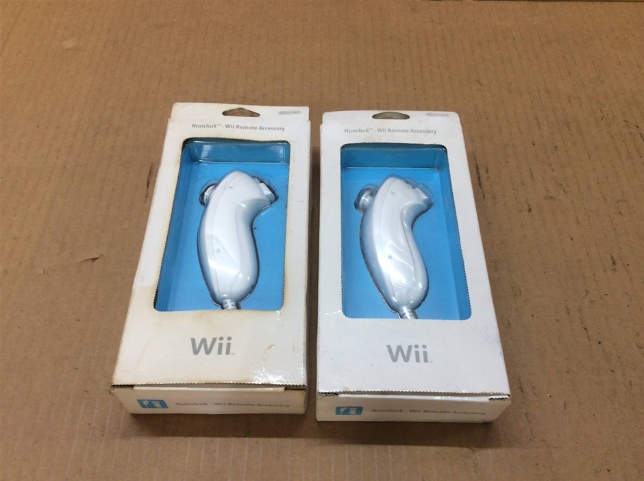 Nintendo Wii Nunchuk Controller Accessories - New (Lot of 2)