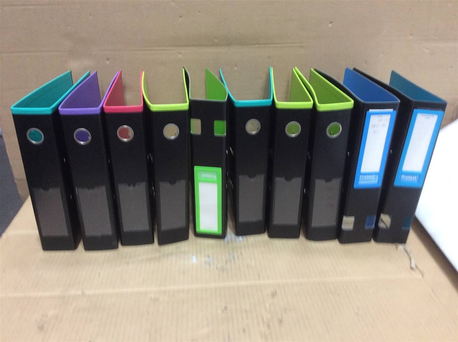 Mixed Color Lever Arch File Binders (Lot of 10)