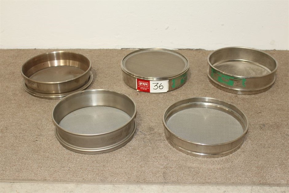 5 x Stainless Steel Laboratory Sieves – 200mm Dia