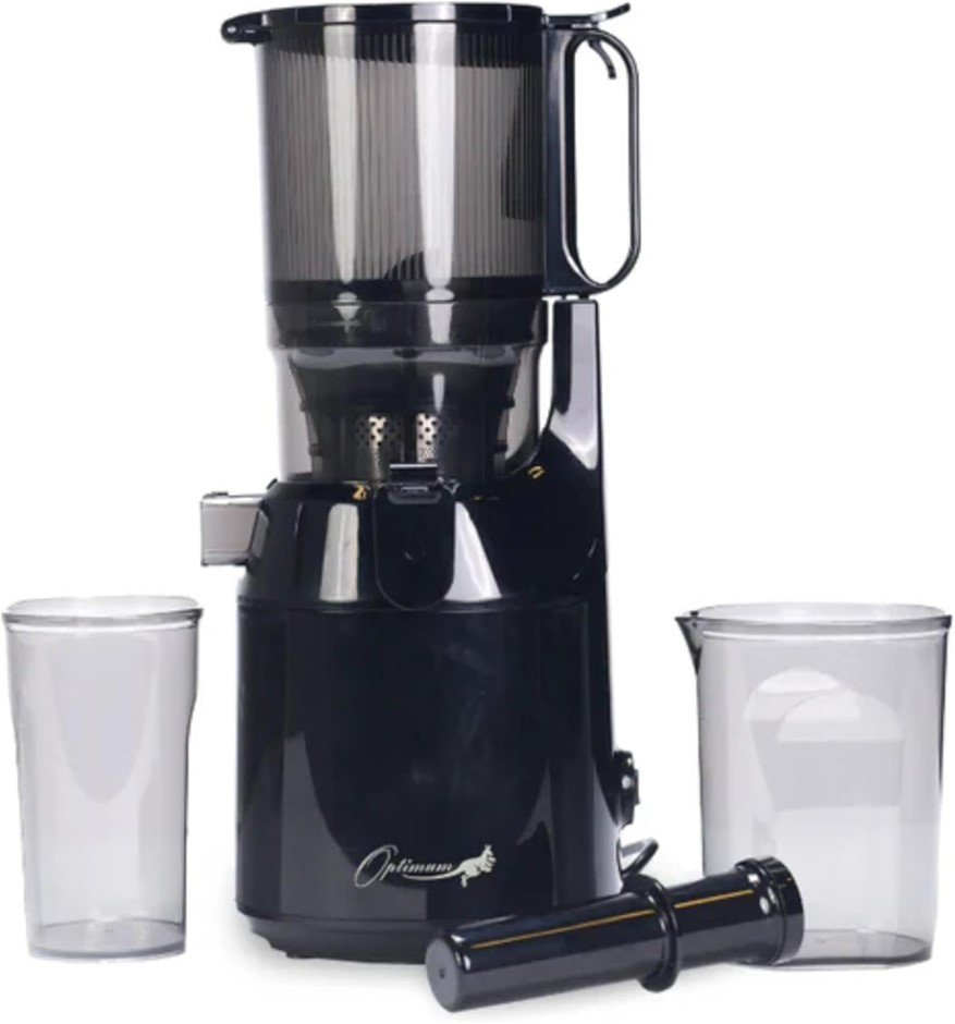 OPTIMUM 600XXL Cold Press Big Mouth Slow Juicer + Juicing Cups, Self Feedin