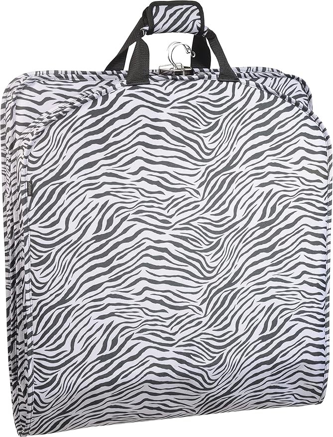 WallyBags 52” Deluxe Fashion Travel Garment Bag, Zebra, 52-inch, 52” Deluxe