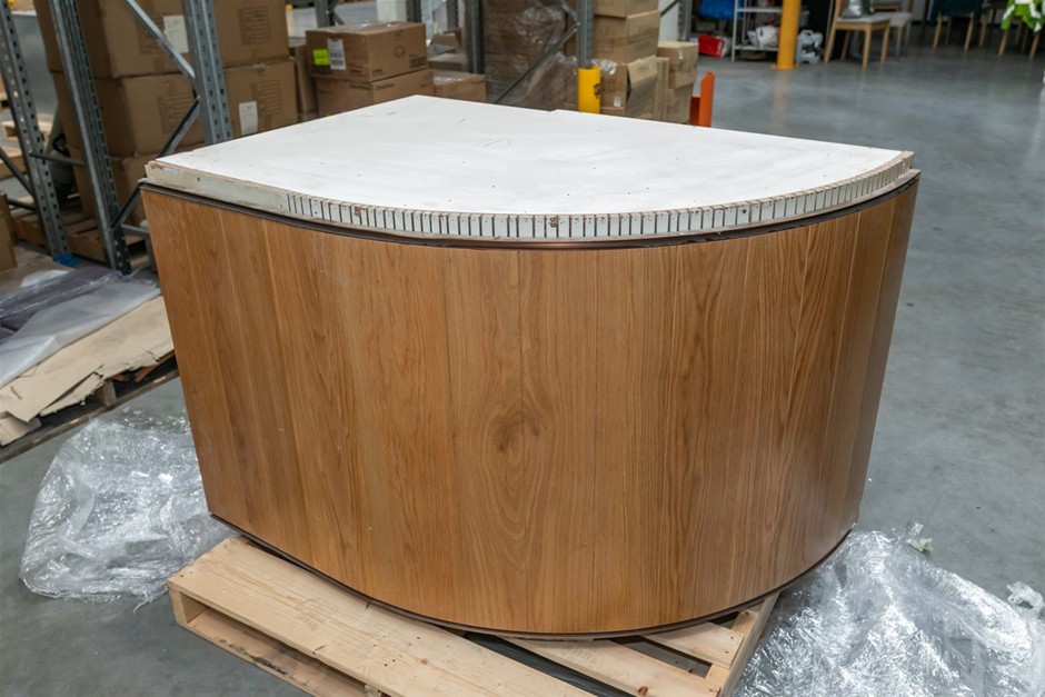 Curve Counter Bench with No Top