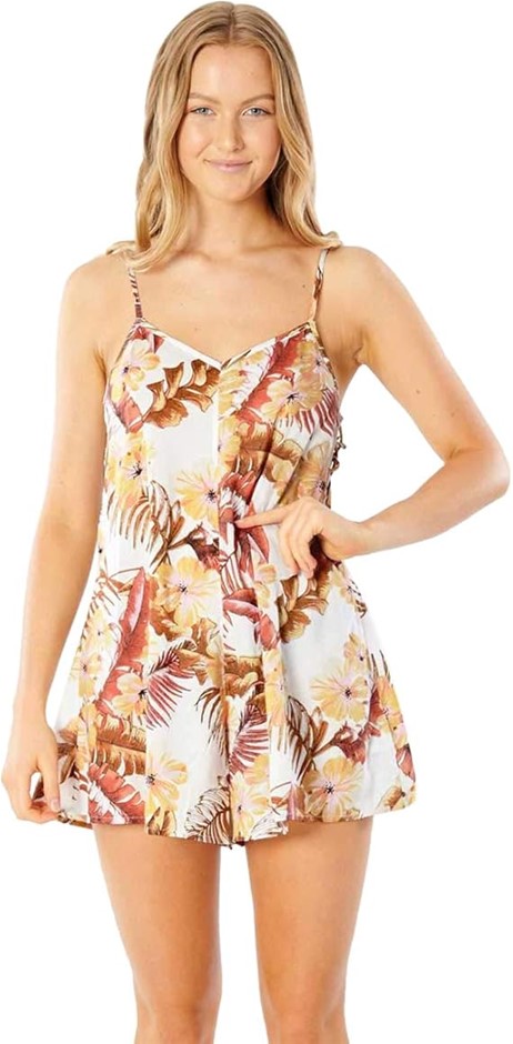 RIP CURL Women's LEILANI ROMPER Casual Dress, Size S, White, GDRDG9. RRP: $