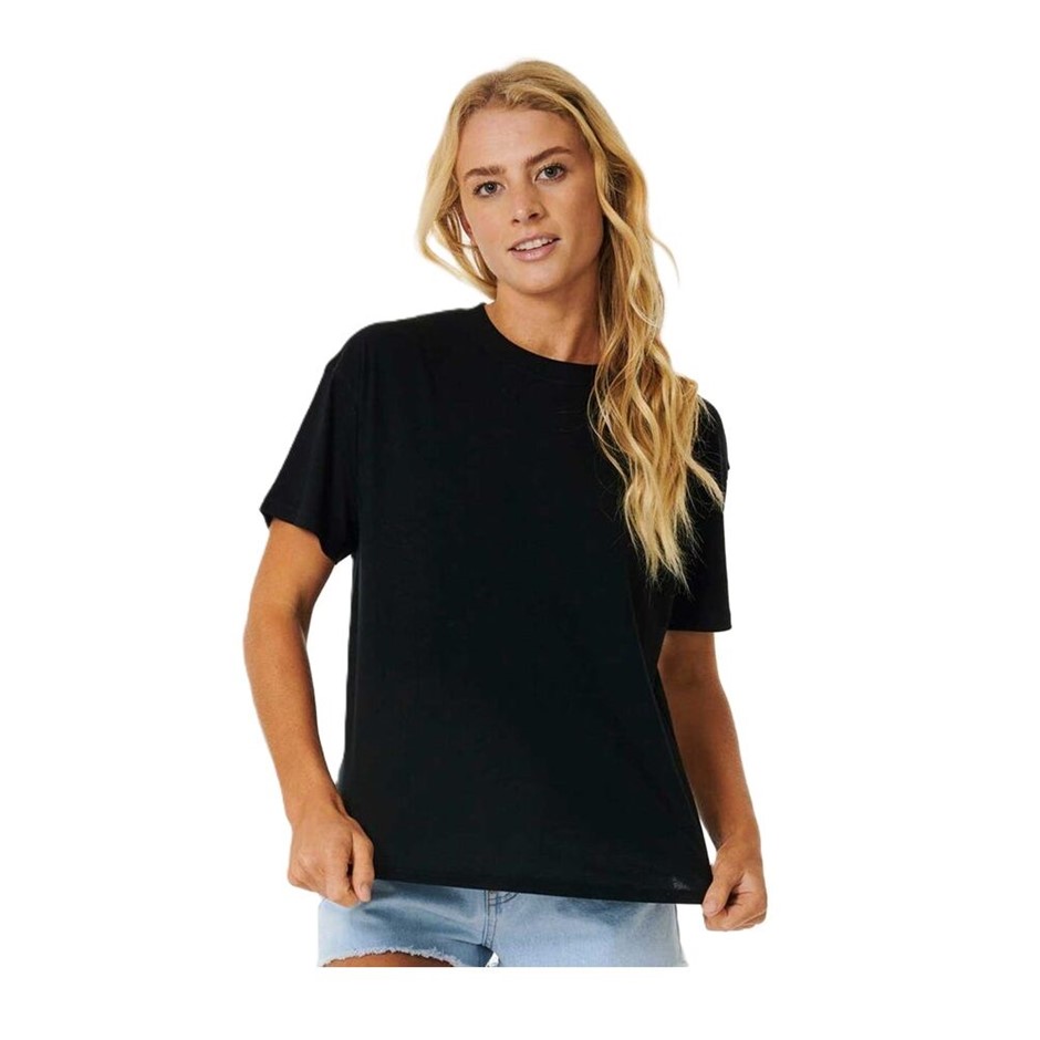 RIP CURL Women's Classic Relaxed T-Shirt, Size M, Black. RRP: $50.  Buyers