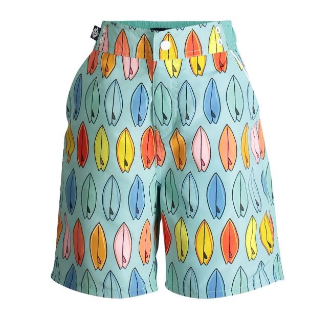 ANDY&EVAN Kids' UPF50+ Swim Trunks, Size 5, Light/Pastel Green. Buyers Not