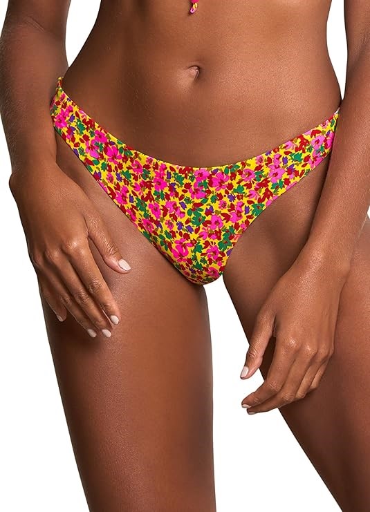 MAAJI Women's Miniflore Flirt Thin Side Bikini Reversible Bottoms, Size Lar