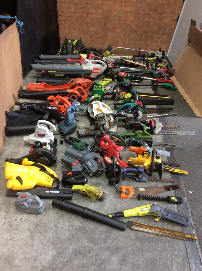 Mixed Electric Garden Tools-Leaf Blowers + Hedge Trimmers + Chainsaws
