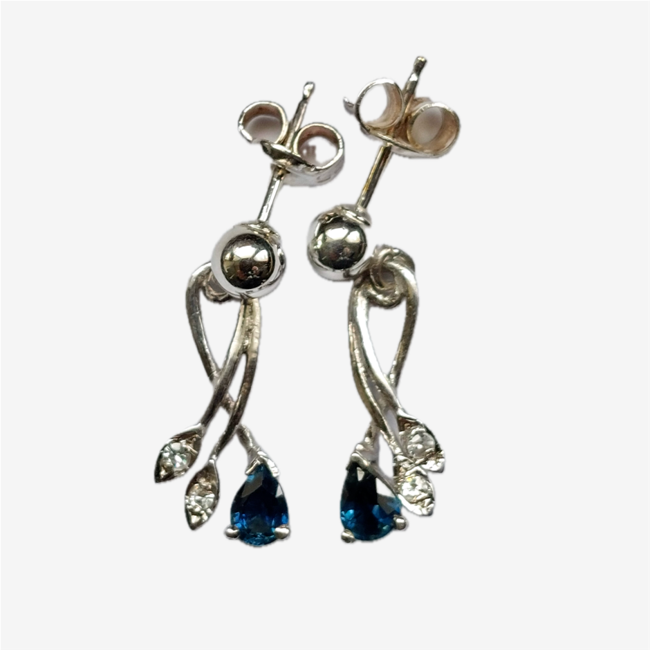 S/S Sapphire Earrings