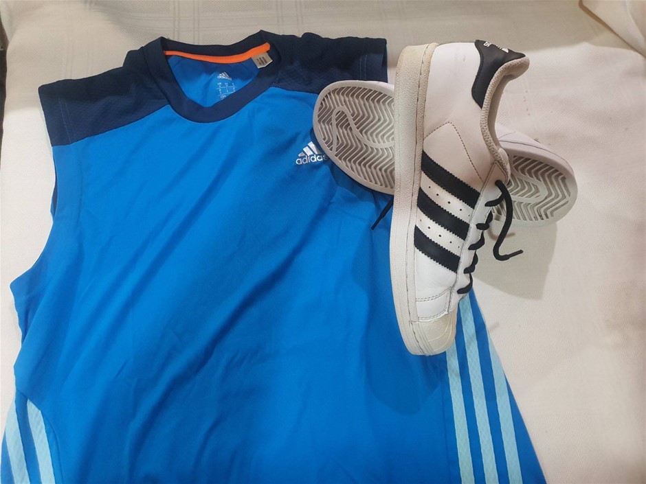 Adidas Sports S and Adidas Superstar US 5 both Minor Use