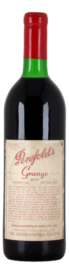 Penfolds Bin 95 Grange 1992 (1x 750mL), SA.