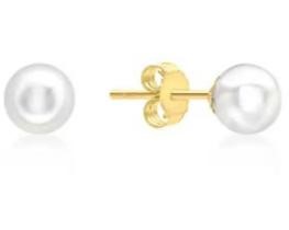9K Yellow Gold SOLID 5mm F/W PEARL STUD EARRINGS