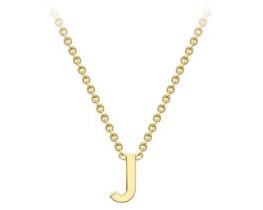 #1 9K YELLOW GOLD INITIAL 'J' NECKLACE 38+5cm