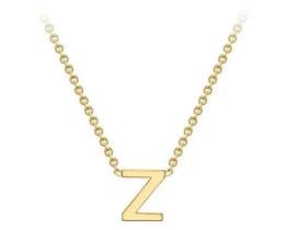 #1 9K YELLOW GOLD INITIAL 'Z' NECKLACE 38+5cm
