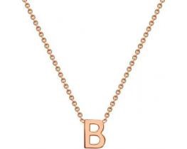 #1A 9K ROSE GOLD INITIAL 'B' NECKLACE 38+5cm