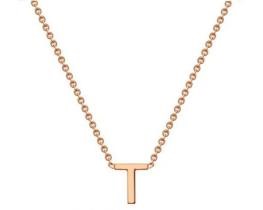 #1A 9K ROSE GOLD INITIAL 'U' NECKLACE 38+5cm