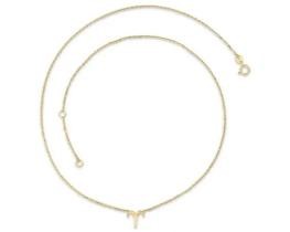 9K YELLOW GOLD TAURUS ZODIAC NECKLACE 40-45cm