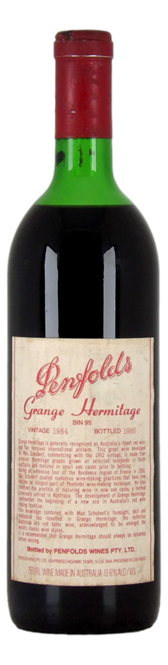 Penfolds Bin 95 Grange Hermitage 1984 (1x 750mL), SA.