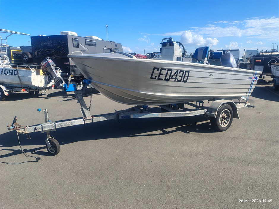 <p>2000 Quintrex  Dory Power Boat</p>