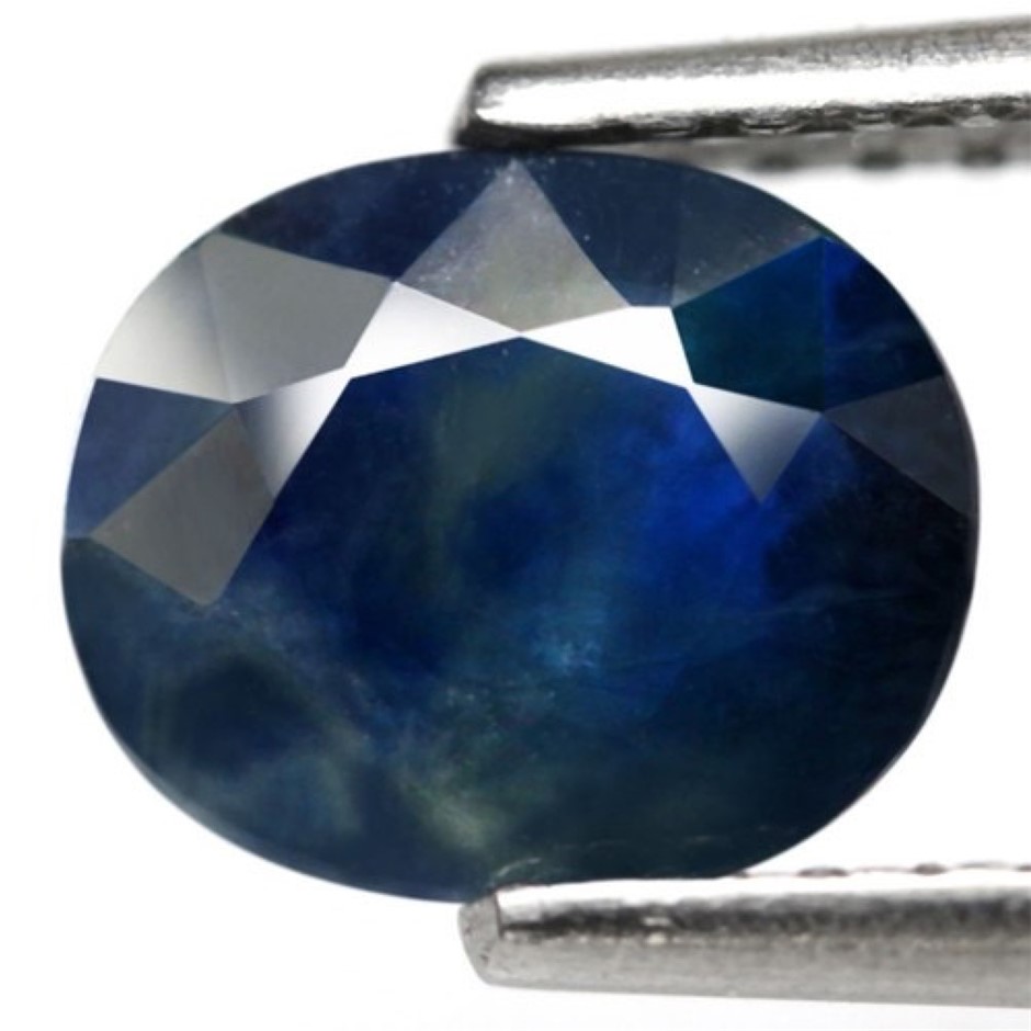 1.14ct Oval Facet Cut Greenish Blue Sapphire Gemstone - 1Pc