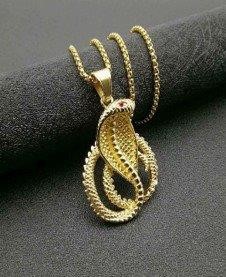 Triple Yellow Gold plated Pendant with Free Chain