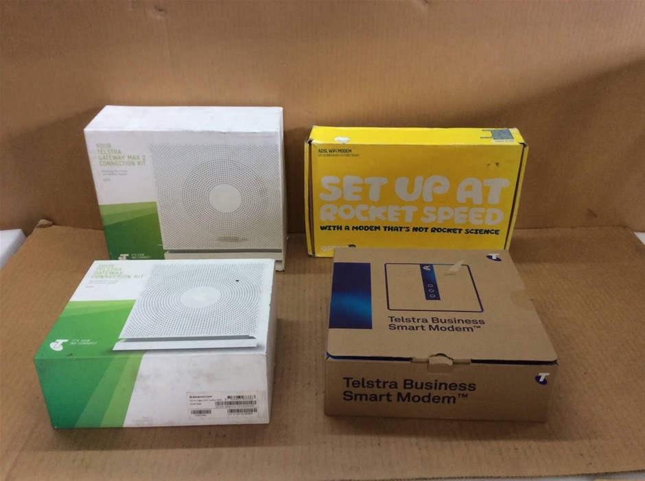 Telstra Gateway Max 2 + Smart Modem + WiFi Modem Bundle (Lot of 4)