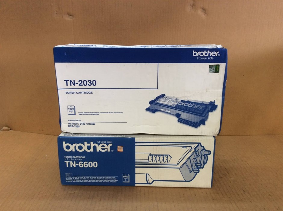Brother TN-2030 and TN-6600 Toner Cartridges - New (Lot of 2)