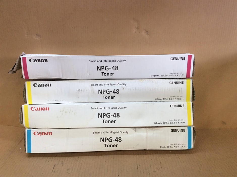 Canon NPG-48 Genuine Toner Cartridges (Magenta, Yellow, Cyan) (Lot of 4)
