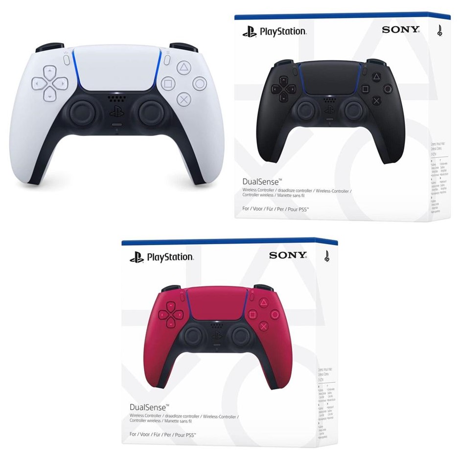 3 x Assorted PS5 Controllers: 1 x PlayStation 5 DualSense Controller (White