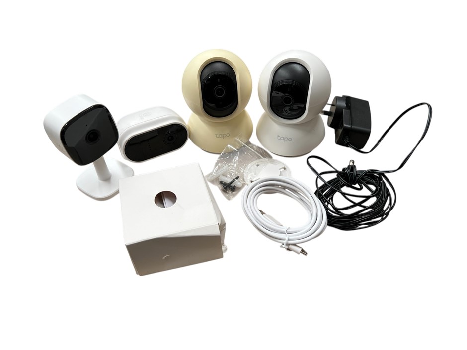 4 x Assorted Security Cameras and Accessories, INCL: ARLO, TAPO, ETC. NB: P