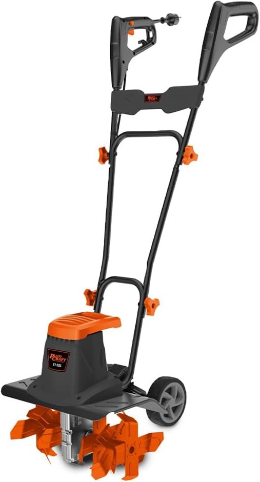 PLANTCRAFT Electric Rotary Hoe Garden Tiller Soil Cultivator, Adjustable De
