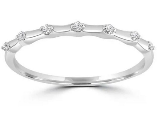 9K WHITE GOLD 0.25CT HI I1 DIAMOND RING