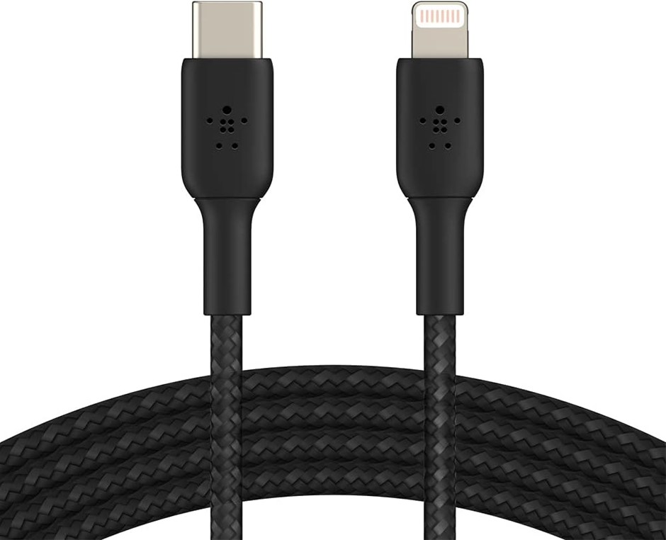 Belkin Braided USB-C to Lightning Cable (iPhone Fast Charging Cable for iPh