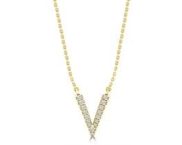 9K YELLOW GOLD 0.10ct HI I1 DIAMOND NECKLACE 40+5cm
