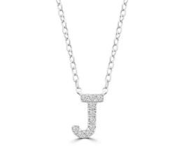 9K WHITE GOLD 'J' 0.06 HI I1 DIAMOND NECKLACE 40+5cm