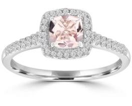 9K WHITE GLD 0.15CT HI I1 DIAMOND MOROSE GOLDANITE