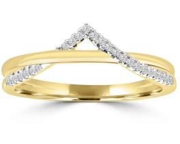 9K Yellow Gold 0.09ct HI I1 DIAMOND RING