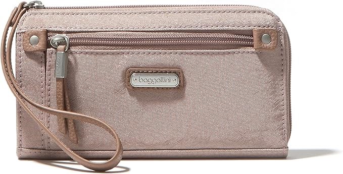 BAGGALLINI Women's Zip Around Wallet, Blush Shimmer, One Size. Buyers Note